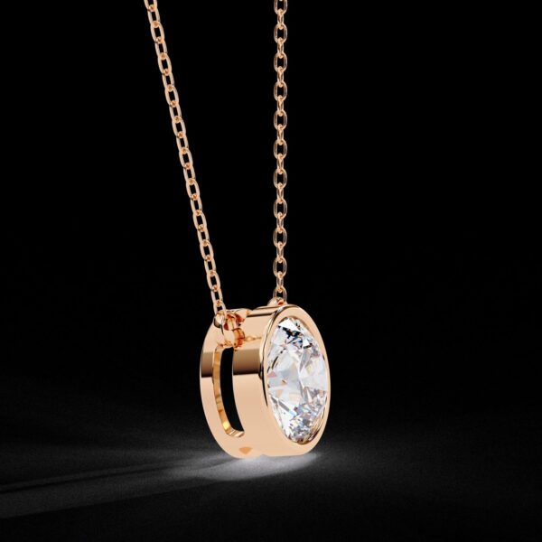 Classic 2 CT Solitaire Round Diamond Pendant Made In 18 / 14 / 10 KT Gold Studded With Certified Lab Diamonds For The Birthday Gift For Her