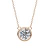 Classic 2 CT Solitaire Round Diamond Pendant Made In 18 / 14 / 10 KT Gold Studded With Certified Lab Diamonds For The Birthday Gift For Her