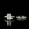 Sparkling 3.5 Ct Radiant Lab Diamond Ring Set Made In 18/14/10 KT Gold Studded With Certified Diamonds For The Wedding And Anniversary Gift