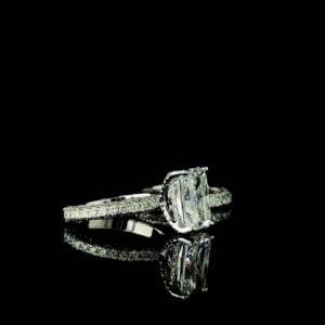 Sparkling 3.5 Ct Radiant Lab Diamond Ring Set Made In 18/14/10 KT Gold Studded With Certified Diamonds For The Wedding And Anniversary Gift