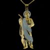 Iced Out Beautiful Jesus Pendant Made In 18 / 14 / 10 KT Gold Embellished With Shinny Moissanite Diamonds For The Religious Gift