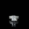 Radiant Cut Diamond Engagement Ring Set Made In 18 / 14 / 10 KT Gold Embellished With Shinny Moissanite Diamonds For The Anniversary Gift