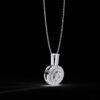 Luxury Round Halo Diamond Pendant Made In 18/14/10 KT Gold Embellished With Certified Lab Diamonds For The Birthday And Anniversary Gift