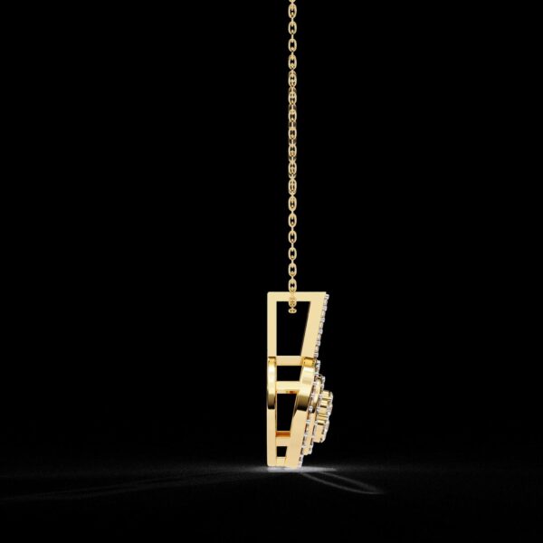Luxury Round Halo Diamond Pendant Made In 18/14/10 KT Gold Embellished With Certified Lab Diamonds For The Birthday And Anniversary Gift