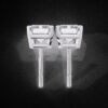 Elegant Emerald-Cut Diamond Stud Earrings Made In 18/14/10 KT Gold Studded With Certified Lab Diamonds For The Wedding And Anniversary Gift