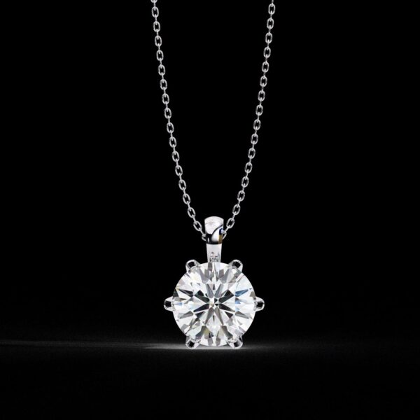 Timeless Elegance Classic Round Cut Diamond Pendant Made In 18 / 14 / 10 KT Gold Studded With Certified Lab Diamonds For The Birthday Gift