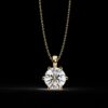 Timeless Elegance Classic Round Cut Diamond Pendant Made In 18 / 14 / 10 KT Gold Studded With Certified Lab Diamonds For The Birthday Gift