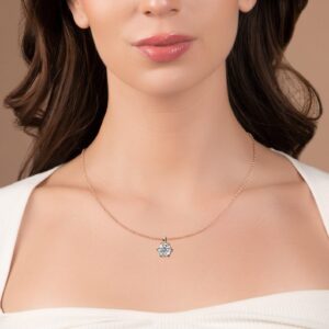 Timeless Elegance Classic Round Cut Diamond Pendant Made In 18 / 14 / 10 KT Gold Studded With Certified Lab Diamonds For The Birthday Gift