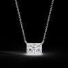 Elegant Radiant Cut Diamond Solitaire Pendant Made In 18 / 14 / 10 KT Gold Embellished With Certified Lab Diamonds For The Birthday Gift