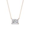 Elegant Radiant Cut Diamond Solitaire Pendant Made In 18 / 14 / 10 KT Gold Embellished With Certified Lab Diamonds For The Birthday Gift