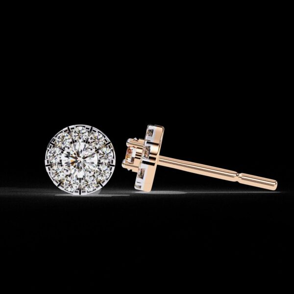 Elegant Diamond Stud Earrings Made in 18 / 14 / 10 KT Gold Embellished With Certified Lab Diamonds For The Birthday And Anniversary Gift