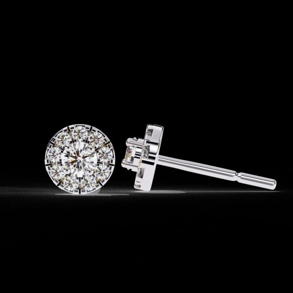 Elegant Diamond Stud Earrings Made in 18 / 14 / 10 KT Gold Embellished With Certified Lab Diamonds For The Birthday And Anniversary Gift
