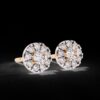 Elegant Diamond Stud Earrings Made in 18 / 14 / 10 KT Gold Embellished With Certified Lab Diamonds For The Birthday And Anniversary Gift