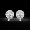 Elegant Diamond Stud Earrings Made in 18 / 14 / 10 KT Gold Embellished With Certified Lab Diamonds For The Birthday And Anniversary Gift