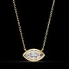Marquise Eye Elegance Beautiful Pendant Made In 18 / 14 / 10 KT Gold Studded With Certified Lab Diamonds For The Birthday And Wedding Gift