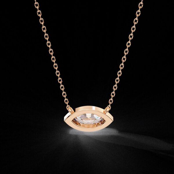 Marquise Eye Elegance Beautiful Pendant Made In 18 / 14 / 10 KT Gold Studded With Certified Lab Diamonds For The Birthday And Wedding Gift