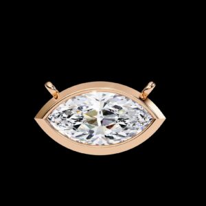 Marquise Eye Elegance Beautiful Pendant Made In 18 / 14 / 10 KT Gold Studded With Certified Lab Diamonds For The Birthday And Wedding Gift