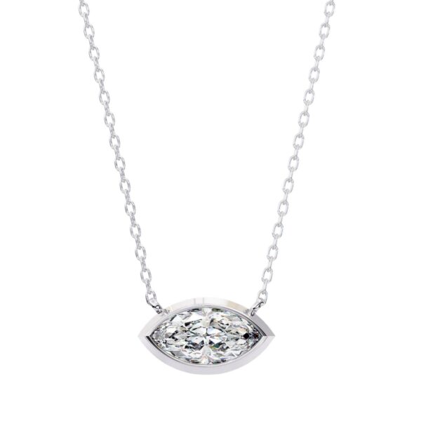 Marquise Eye Elegance Beautiful Pendant Made In 18 / 14 / 10 KT Gold Studded With Certified Lab Diamonds For The Birthday And Wedding Gift