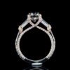 Exquisite Round Cut Diamond Ring with Baguette Made In 18 / 14 / 10 KT Gold Made In Shinny Moissanite Diamonds For The Anniversary Gift