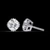 Beautiful Round Diamond Solitaire Stud Earrings Made In 18/14/10 KT Gold Studded With Certified Lab Diamonds For The Anniversary Gift