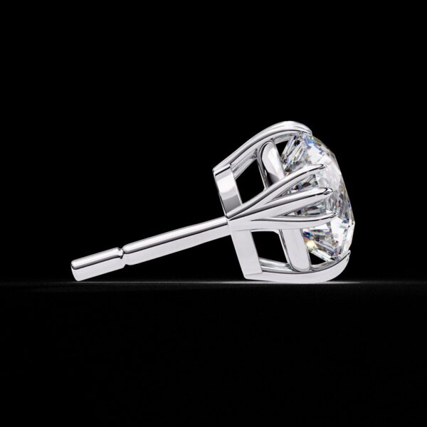 Beautiful Round Diamond Solitaire Stud Earrings Made In 18/14/10 KT Gold Studded With Certified Lab Diamonds For The Anniversary Gift