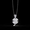 Gold & Diamond Four-Leaf Clover Pendant Made In 18 / 14 / 10KT Gold Studded With Certified Lab Diamond For The Birthday And Anniversary Gift