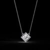 Elegant Princess Diamond Pendant Made In 18 / 14 / 10 KT Gold Embellished With Certified Lab Diamonds For The Anniversary And Wedding Gift