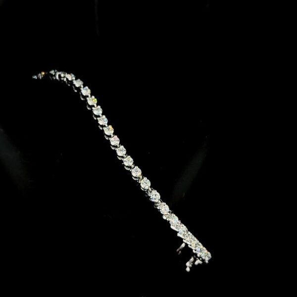 Iced Out Round Diamond Bracelet Made In 10 KT Gold Embellished With Shinny Moissanite Diamonds For The Anniversary And Wedding Gift