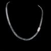 Iced Out Unisex V-Link Cuban Chain Made In 925 Sterling Silver Embellished With Shinny Moissanite Diamonds For The Birthday Gift