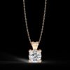 Elegant Solitaire Diamond Pendant Made In 18 / 14 / 10 KT Gold Embellished With Certified Lab Diamonds For The Anniversary And Wedding Gift