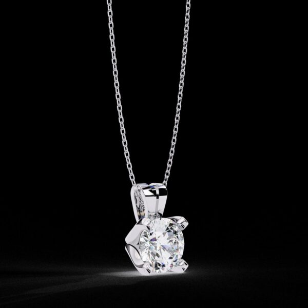 Elegant Solitaire Diamond Pendant Made In 18 / 14 / 10 KT Gold Embellished With Certified Lab Diamonds For The Anniversary And Wedding Gift