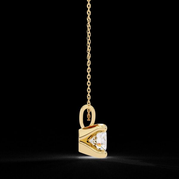 Elegant Solitaire Diamond Pendant Made In 18 / 14 / 10 KT Gold Embellished With Certified Lab Diamonds For The Anniversary And Wedding Gift