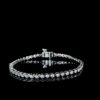 Luxury Round Lab Diamond Bracelet Made In 18 / 14 / 10 KT Gold Embellished With Certified Diamonds For The Birthday And Anniversary Gift