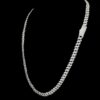 Iced Out Round Diamond 6 MM Cuban Link Chain Made In 925 Sterling Silver Studded With Shinny Moissanite Diamonds For The Birthday Gift