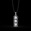 Elegant 3-Stone Round Diamond Pendant Made In 18 / 14 / 10 KT Gold Studded With Certified Lab Diamonds For The Birthday And Anniversary Gift