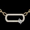 Elegant Diamond-Studded Carabiner Pendant Made In 18/14/10 KT Gold Studded With Certified Lab Diamonds For The Anniversary And Wedding Gift