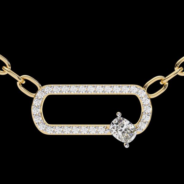 Elegant Diamond-Studded Carabiner Pendant Made In 18/14/10 KT Gold Studded With Certified Lab Diamonds For The Anniversary And Wedding Gift