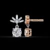 Round & Baguette Cut Diamond Drop Earrings Made In 18/14/10 KT Gold Studded With Certified Lab Diamond For The Anniversary And Birthday Gift