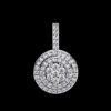 Luxury Round Halo Diamond Pendant Made In 18/14/10 KT Gold Embellished With Certified Lab Diamonds For The Birthday And Anniversary Gift