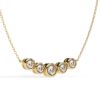 Elegant Gold Diamond Bezel Pendant Made In 18 / 14 / 10 KT Gold Embellished With Certified Lab Diamonds For The Wedding And Anniversary Gift