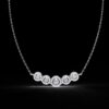 Elegant Gold Diamond Bezel Pendant Made In 18 / 14 / 10 KT Gold Embellished With Certified Lab Diamonds For The Wedding And Anniversary Gift