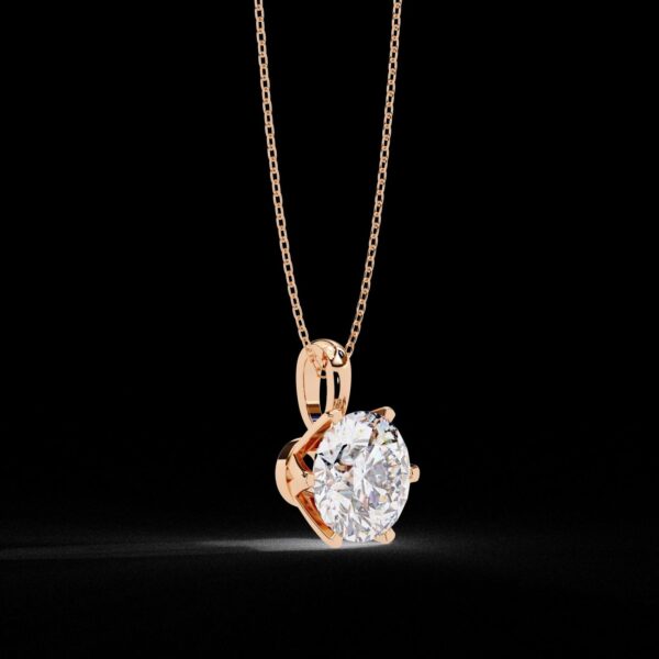 Timeless Elegance Classic Round Cut Diamond Pendant Made In 18 / 14 / 10 KT Gold Studded With Certified Lab Diamonds For The Birthday Gift