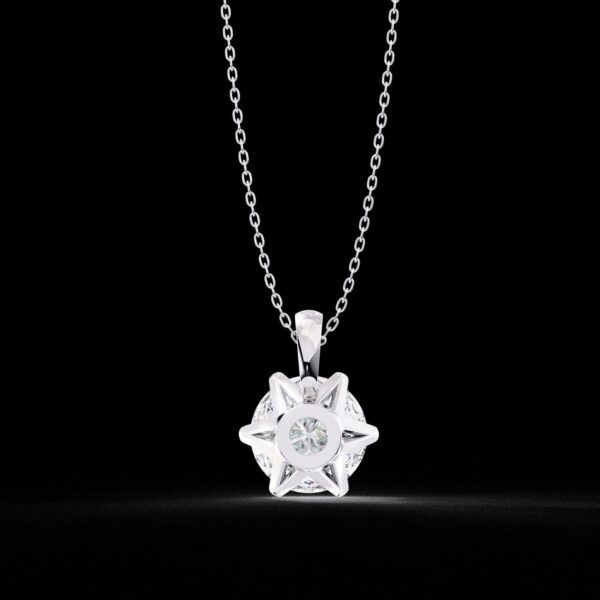 Timeless Elegance Classic Round Cut Diamond Pendant Made In 18 / 14 / 10 KT Gold Studded With Certified Lab Diamonds For The Birthday Gift