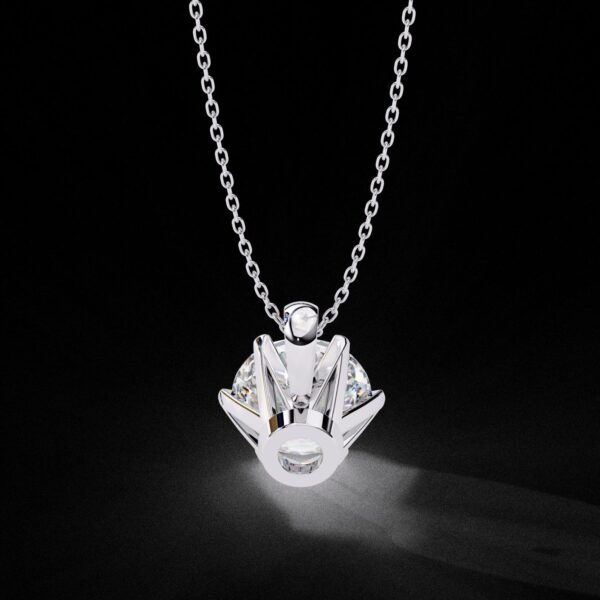 Timeless Elegance Classic Round Cut Diamond Pendant Made In 18 / 14 / 10 KT Gold Studded With Certified Lab Diamonds For The Birthday Gift