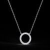 Round Diamond Circle Style Pendant Made In 18 / 14 / 10 KT Gold Embellished With Certified Lab Diamonds For The Anniversary And Wedding Gift
