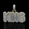 Iced Out 1.15 Inch Long & 2.25 Inch Width Customized Pendant Made In 925 Silver Studded With VVS Moissanite Diamonds For The Birthday Gift