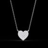 Elegant Gold & Diamond Heart Pendant Made Made In 18 / 14 / 10 KT Gold Embellished With Certified Lab Diamonds For The Birthday Gift
