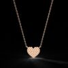 Elegant Gold & Diamond Heart Pendant Made Made In 18 / 14 / 10 KT Gold Embellished With Certified Lab Diamonds For The Birthday Gift