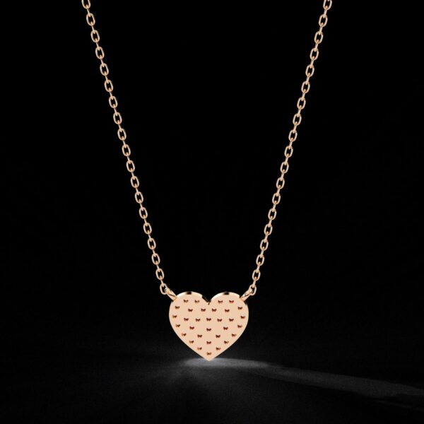 Elegant Gold & Diamond Heart Pendant Made Made In 18 / 14 / 10 KT Gold Embellished With Certified Lab Diamonds For The Birthday Gift