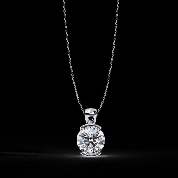 Brilliant Round Cut Solitaire Pendant Made In 18/14/10 KT Gold Embellished With Certified Lab Diamonds For The Wedding And Anniversary Gift